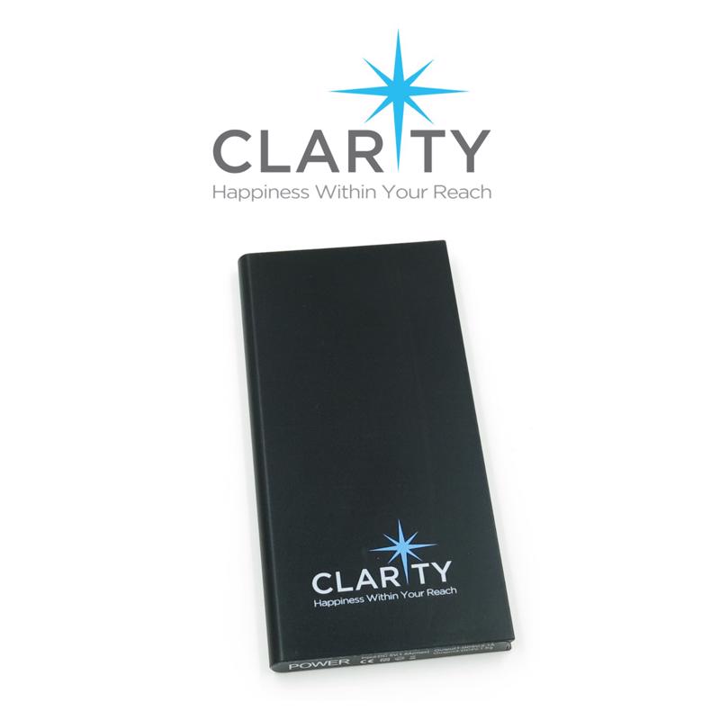 10000mAh powerbank with full colour logo printing for Clarity Singapore